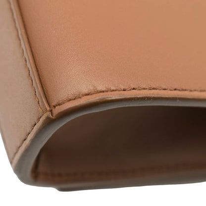 YVES SAINT LAURENT Kate Leather Chain Clutch Crossbody Bag Tan