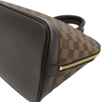 LOUIS VUITTON Alma PM Damier Ebene Satchel Bag Brown