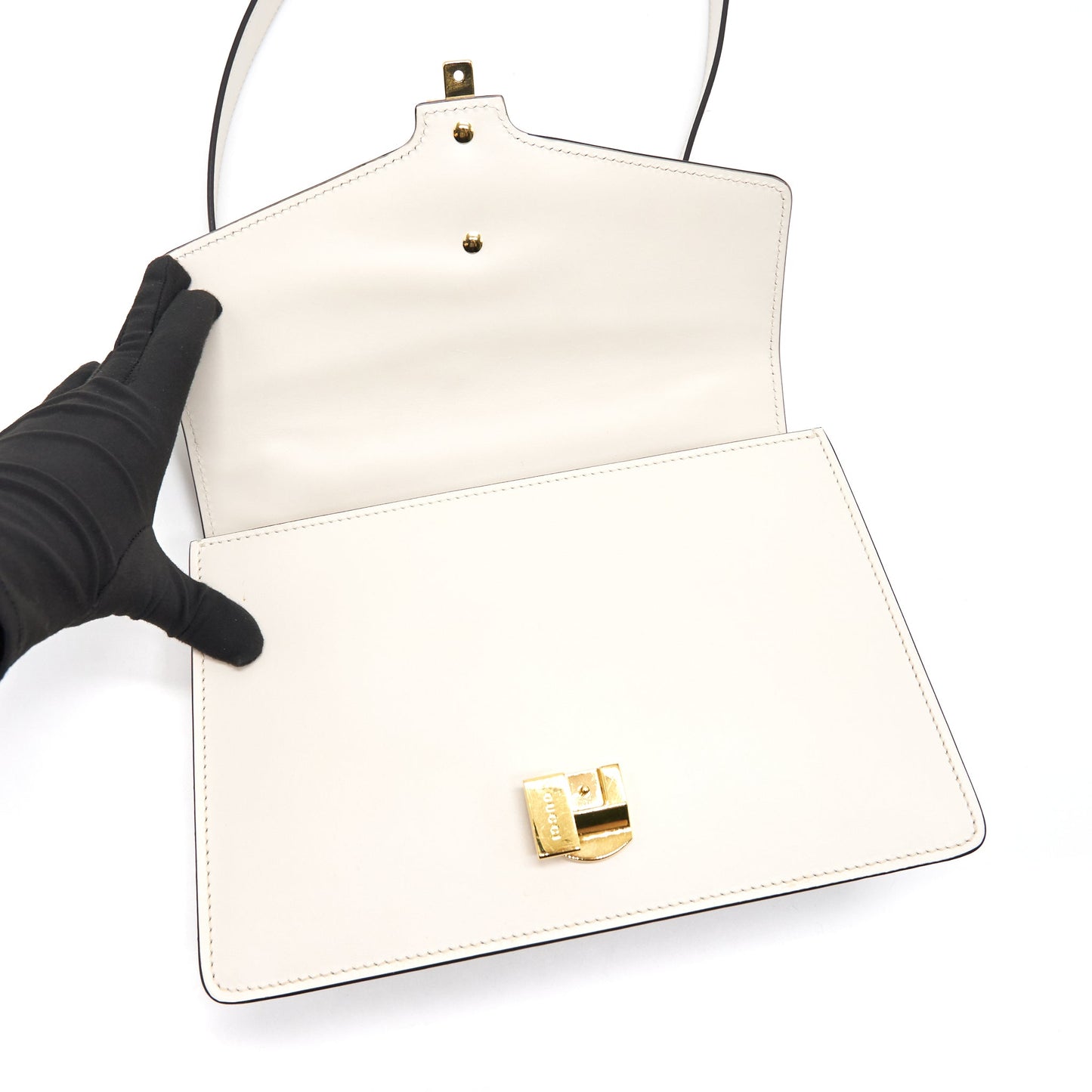 GUCCI SYLVIE SMALL SHOULDER BAG WHITE