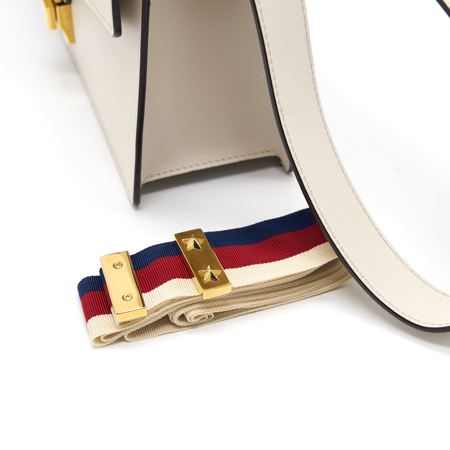 GUCCI SYLVIE SMALL SHOULDER BAG WHITE
