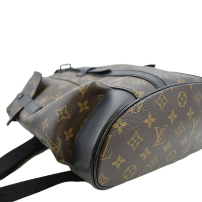 LOUIS VUITTON Christopher Monogram Macassar Canvas Backpack Bag Brown