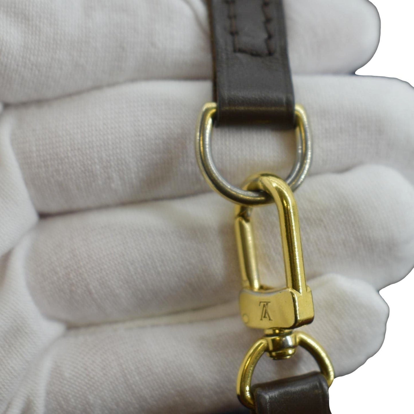 LOUIS VUITTON Neverfull MM Damier Ebene Tote Bag Brown