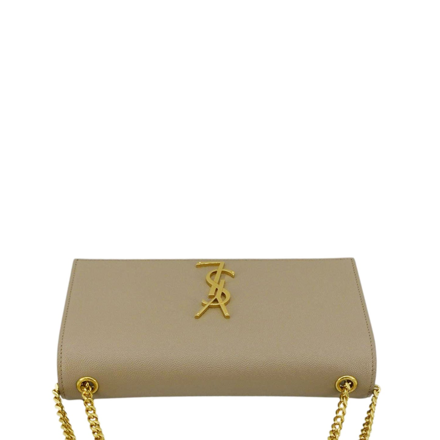 YVES SAINT LAURENT Kate  Leather Chain Crossbody Bag Cream
