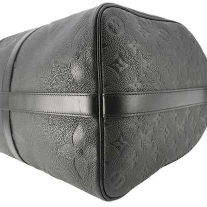 LOUIS VUITTON Keepall Bandouliere 45 Monogram Empreinte Giant Travel Bag Black
