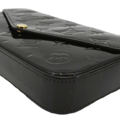 LOUIS VUITTON Felicie Pochette Monogram Vernis Crossbody Bag Amarante