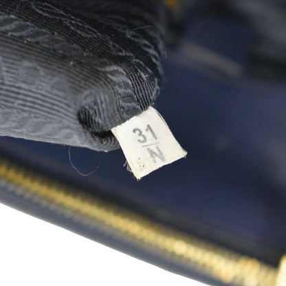 PRADA Galleria Double Zip Saffiano Leather Top Handle Tote Bag Blue