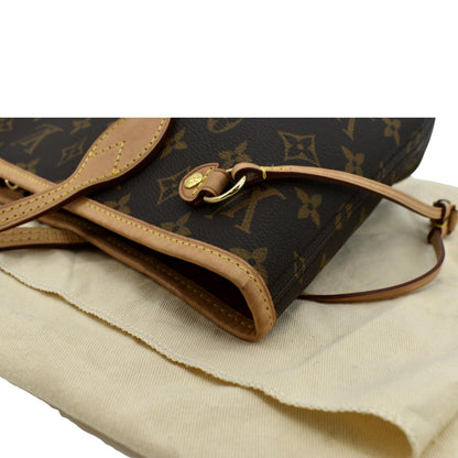LOUIS VUITTON Neverfull PM Monogram Canvas Tote Bag Brown