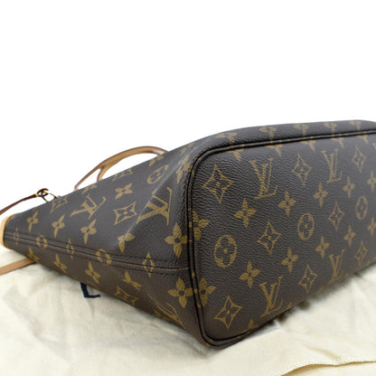 LOUIS VUITTON Neverfull PM Monogram Canvas Tote Bag Brown