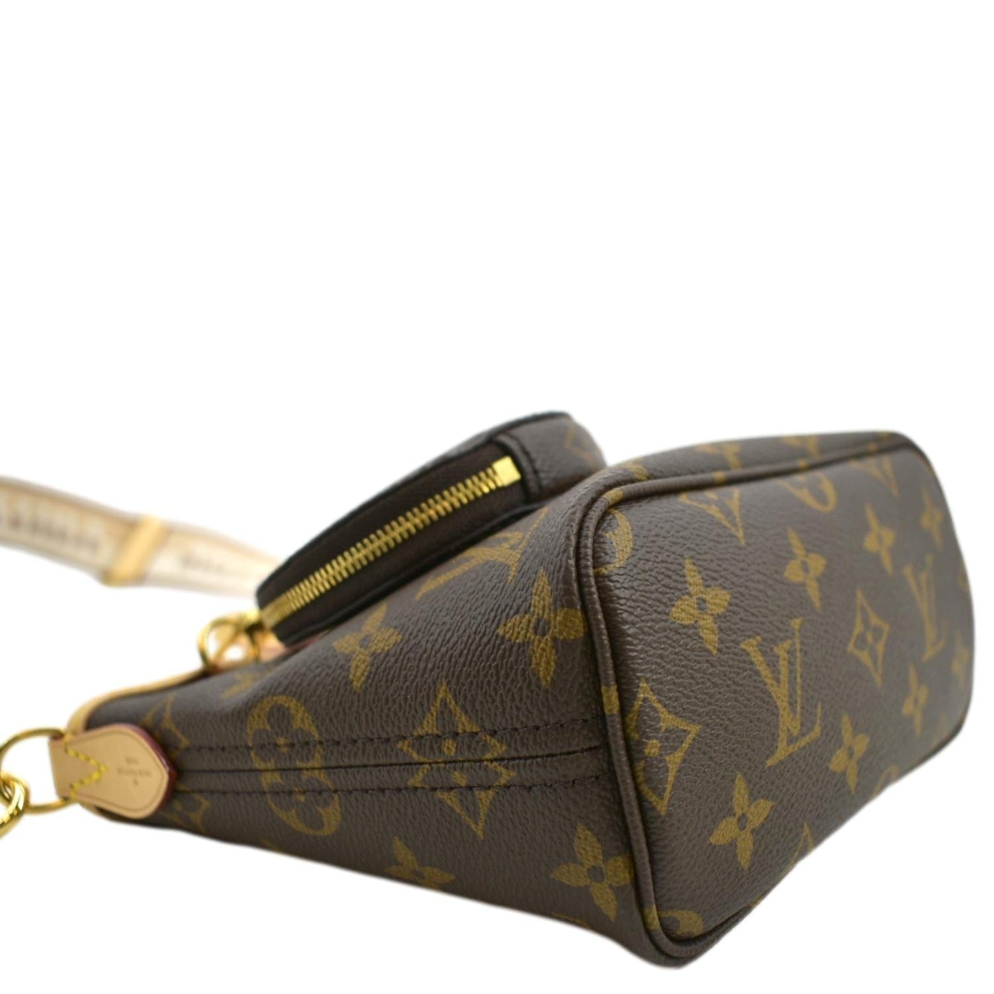 LOUIS VUITTON Neverfull BB Monogram Canvas Tote Shoulder Bag Brown