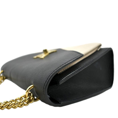LOUIS VUITTON Mylockme Calf Leather Chain Shoulder Bag Creme