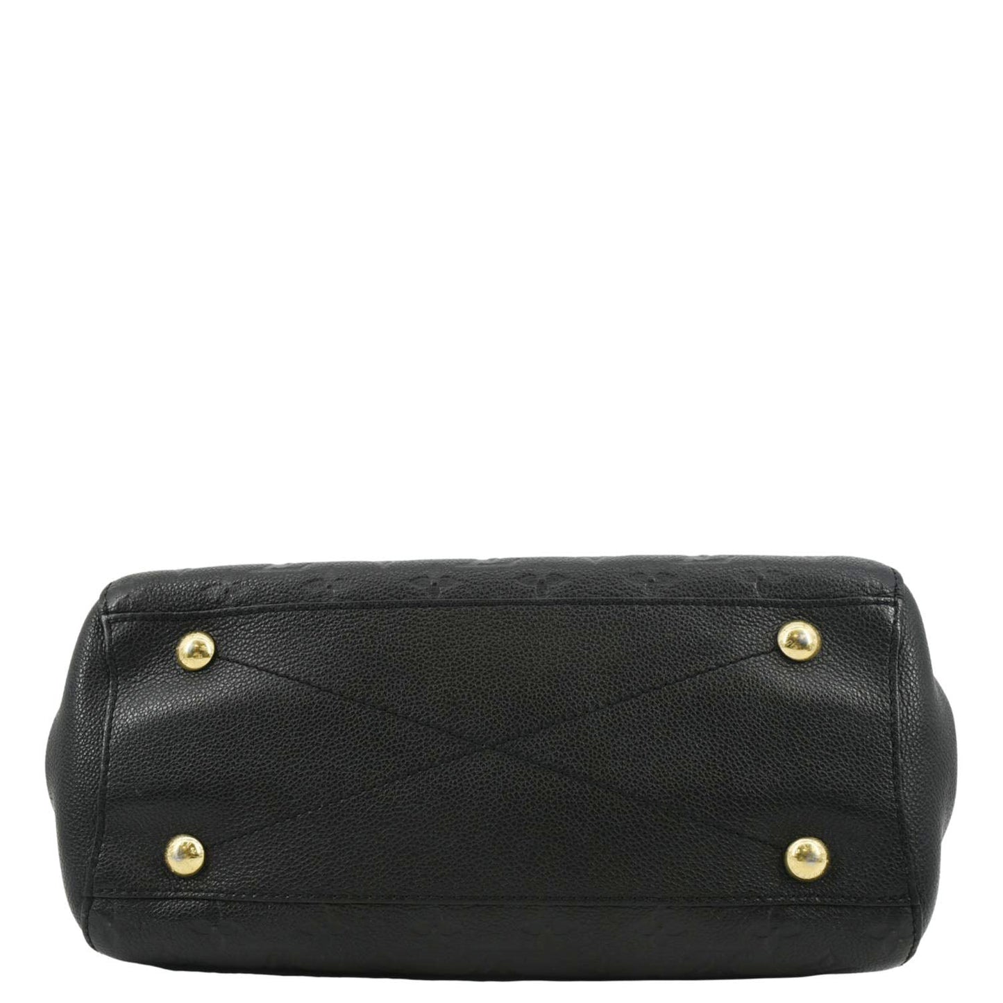 LOUIS VUITTON Montaigne MM Monogram Empreinte Satchel Shoulder Bag Black