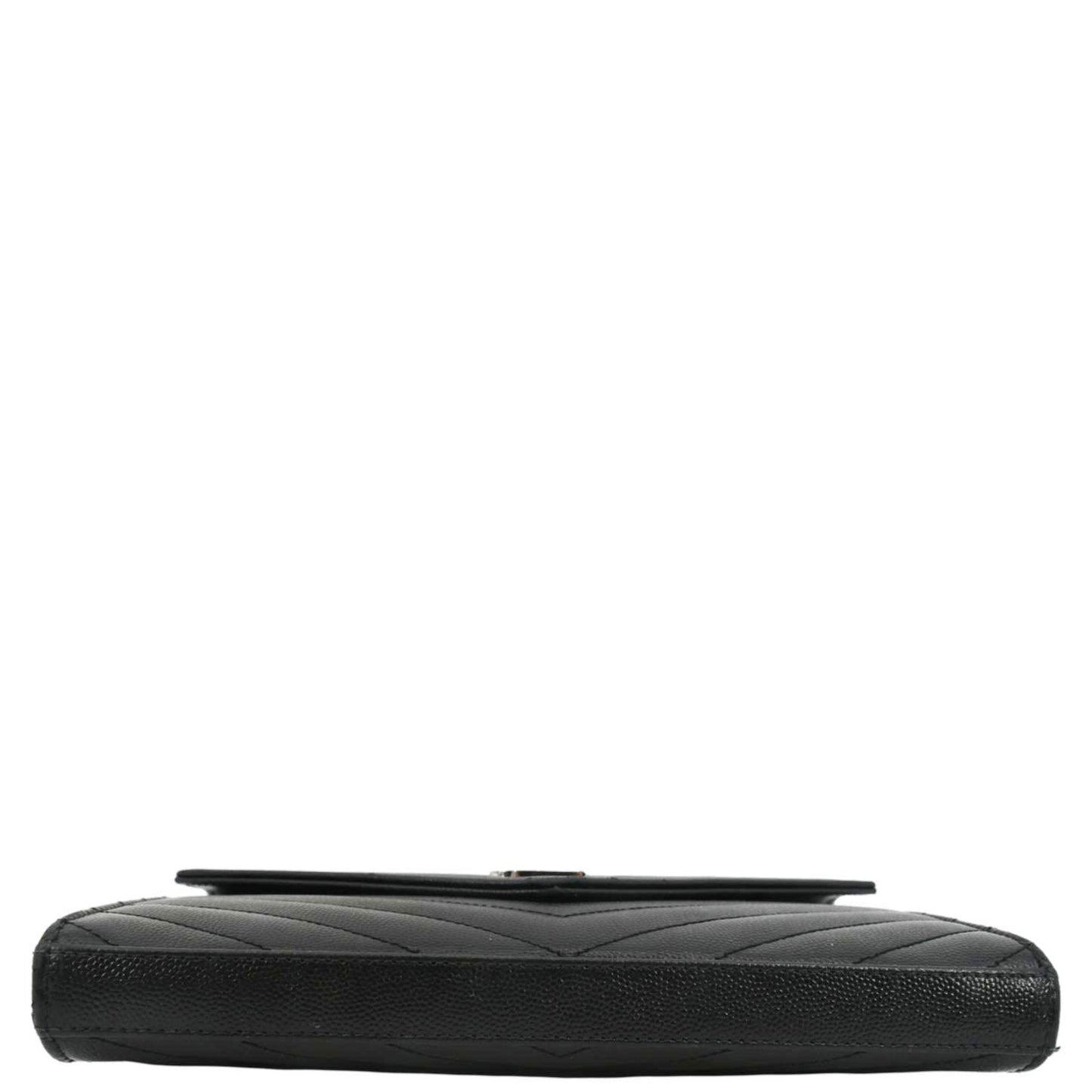 YVES SAINT LAURENT Cassandre Chain Wallet Leather Crossbody Bag Black