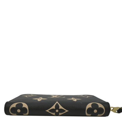 LOUIS VUITTON Zip Around Monogram Empriente Leather Wallet Bicolor