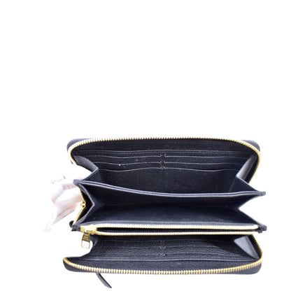 LOUIS VUITTON Zip Around Monogram Empriente Leather Wallet Bicolor