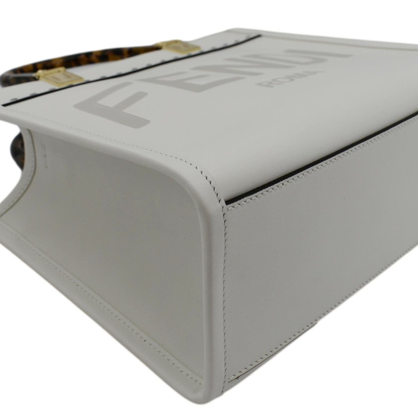 FENDI Sunshine Small Leather Crossbody Bag Off White