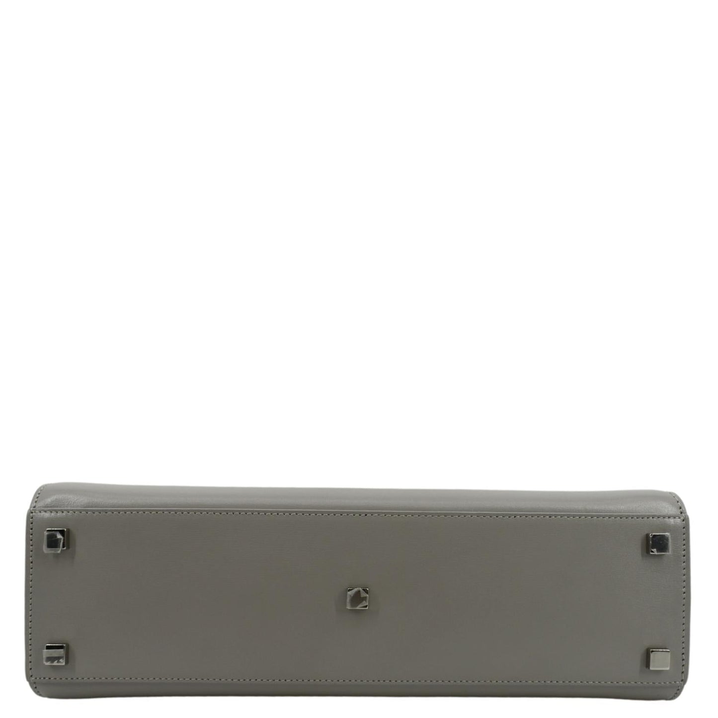 YVES SAINT LAURENT Small Manhattan Leather Shopper Tote Bag Grey