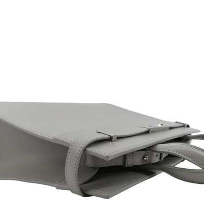 YVES SAINT LAURENT Small Manhattan Leather Shopper Tote Bag Grey