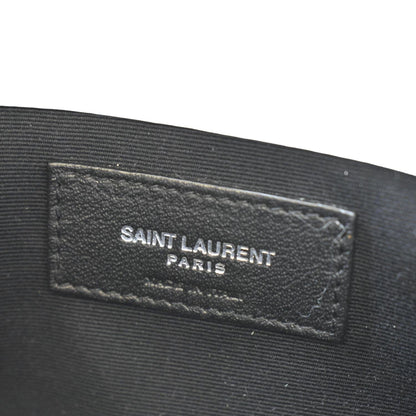 YVES SAINT LAURENT Small Manhattan Leather Shopper Tote Bag Grey