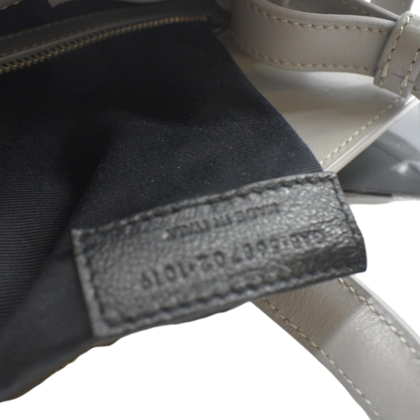 YVES SAINT LAURENT Small Manhattan Leather Shopper Tote Bag Grey