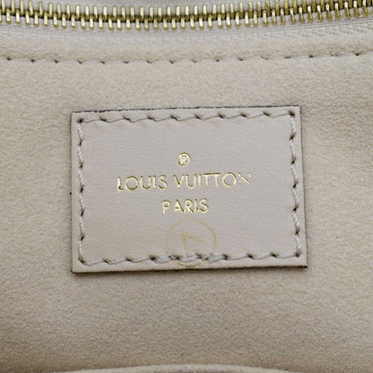 LOUIS VUITTON Onthego MM Monogram Empreinte Leather Tote Bag Cream