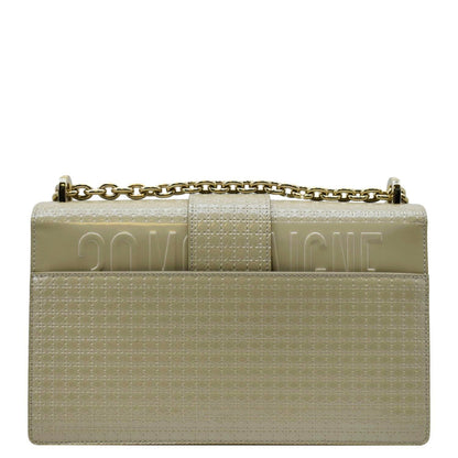 CHRISTIAN DIOR Micro Cannage 30 Montaigne Patent Leather Crossbody Bag Light Beige