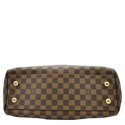LOUIS VUITTON Trevi PM Damier Ebene Satchel Bag Brown