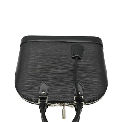 LOUIS VUITTON Alma PM Epi Leather Satchel Bag Black