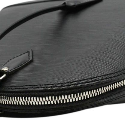 LOUIS VUITTON Alma PM Epi Leather Satchel Bag Black