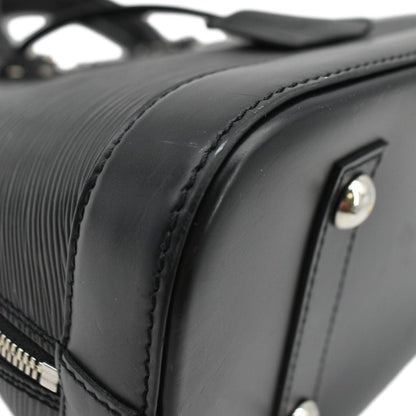 LOUIS VUITTON Alma PM Epi Leather Satchel Bag Black
