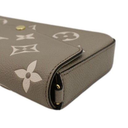 LOUIS VUITTON Felicie Pochette Giant Monogram Empreinte Crossbody Bag Bicolor
