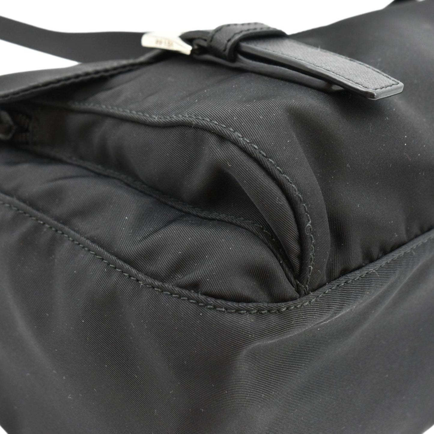 PRADA Vela Re-Edition Nylon Messenger Bag Black