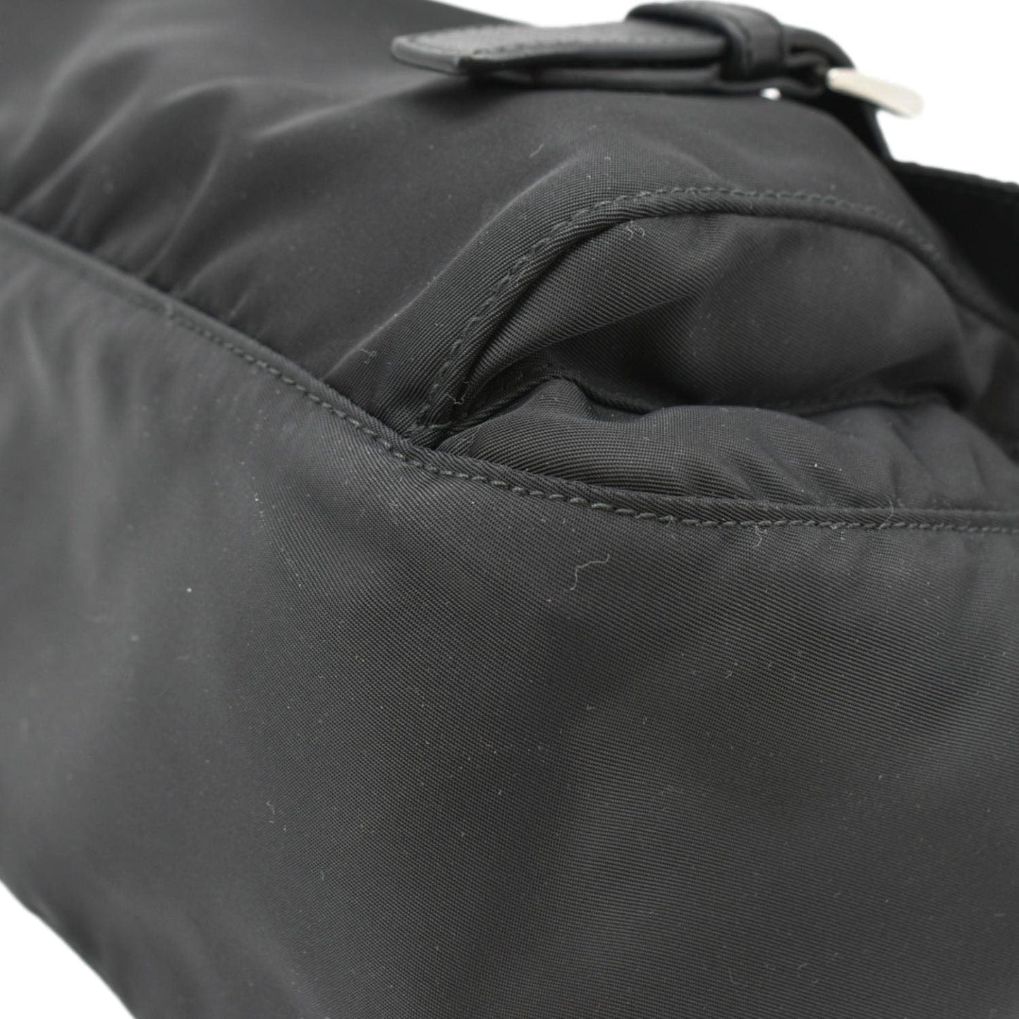 PRADA Vela Re-Edition Nylon Messenger Bag Black