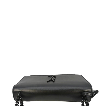 YVES SAINT LAURENT Sunset Medium Leather Shoulder Bag Black