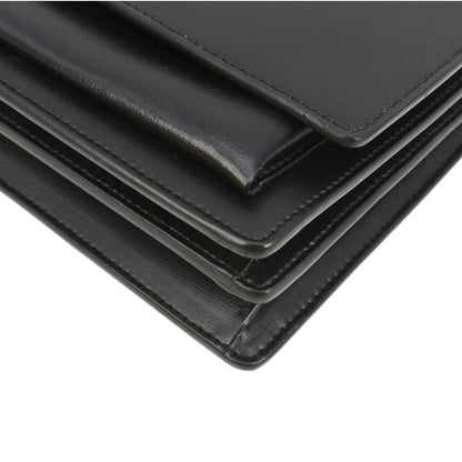 YVES SAINT LAURENT Sunset Medium Leather Shoulder Bag Black