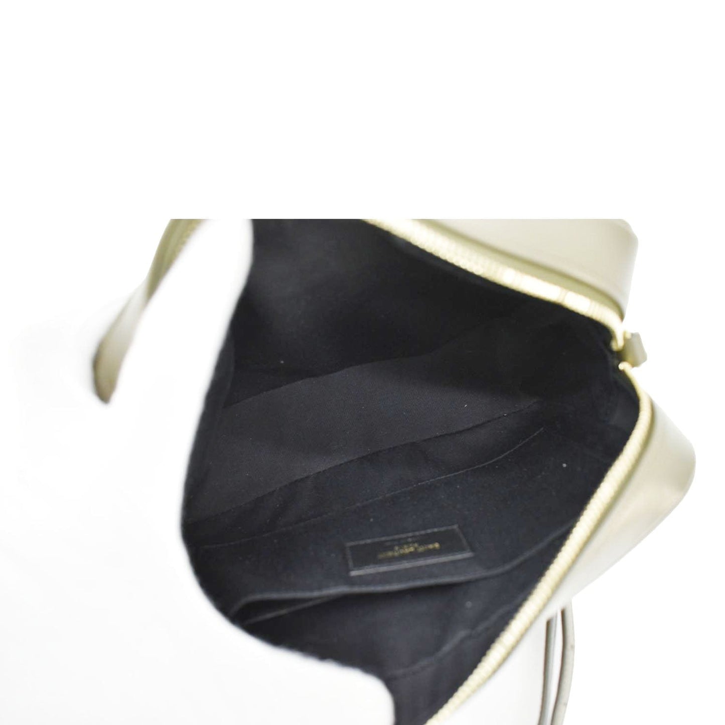 YVES SAINT LAURENT Lou Chevron Leather Camera Crossbody Bag Olive