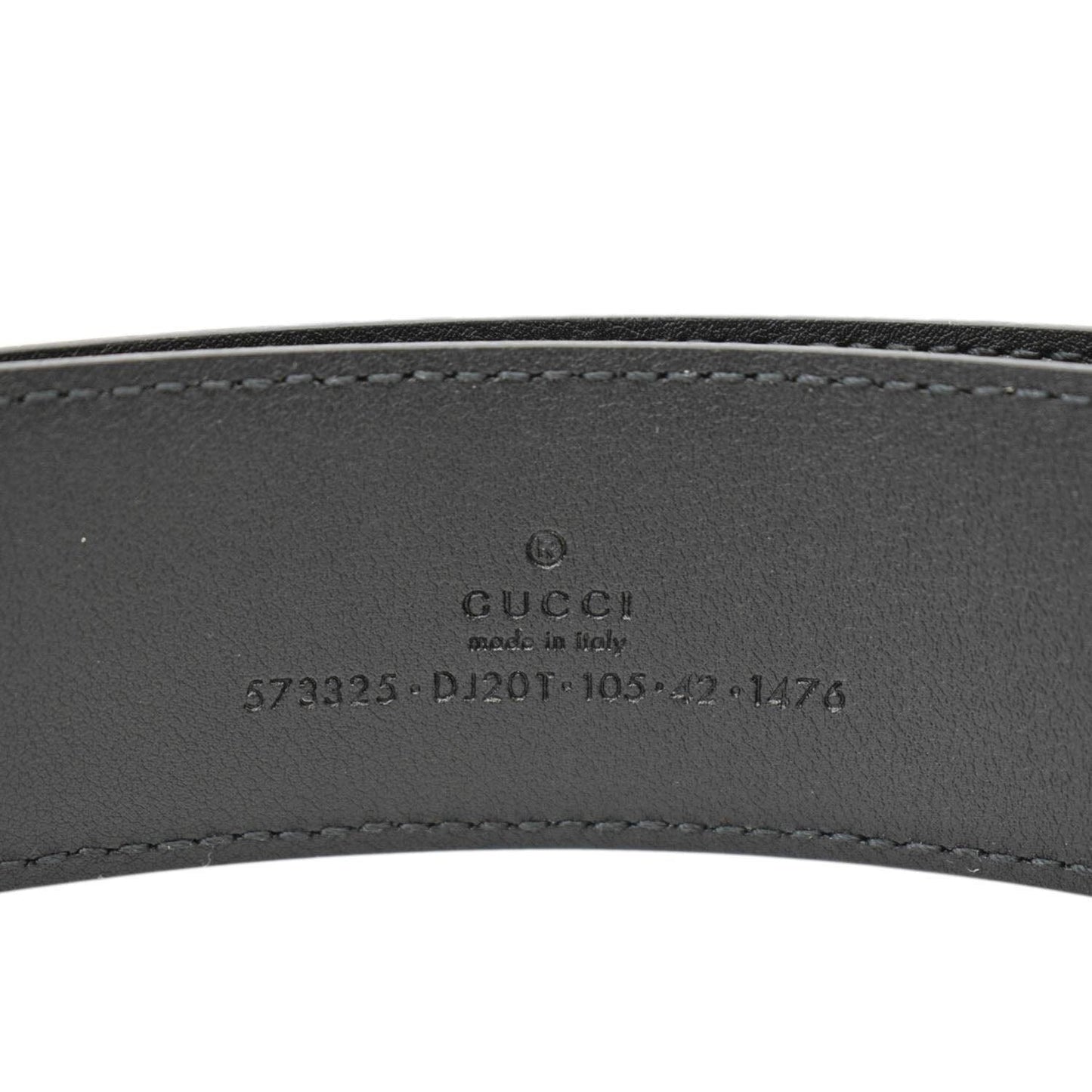 GUCCI Leather Belt Black 573325 Size 105 42