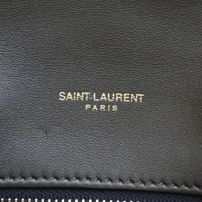 YVES SAINT LAURENT Loulou Puffer Small Quilted Lambskin Leather Chain Crossbody Bag Olive