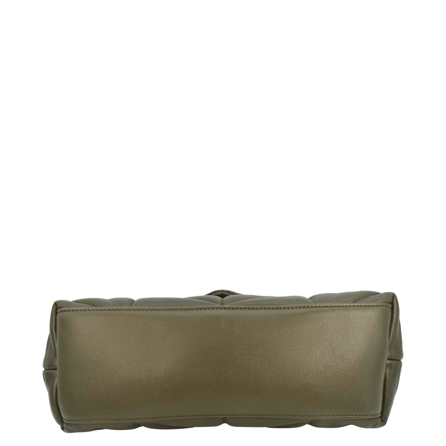 YVES SAINT LAURENT Loulou Puffer Small Quilted Lambskin Leather Chain Crossbody Bag Olive