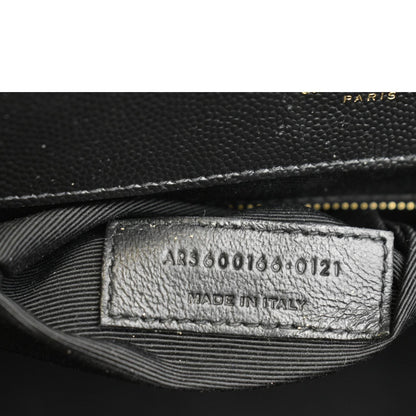 YVES SAINT LAURENT Envelope Medium Matelasse Leather Crossbody Bag Black