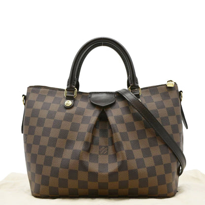 LOUIS VUITTON Siena PM Damier Ebene Shoulder Bag Brown