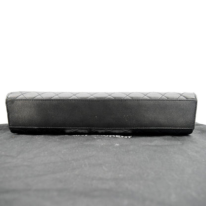 YVES SAINT LAURENT Envelope Medium Matelasse Leather Crossbody Bag Black