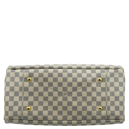 LOUIS VUITTON Artsy MM Damier Azur Hobo Bag White