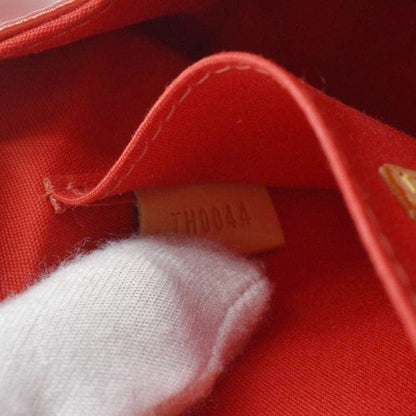 LOUIS VUITTON Biscayne Bay PM Monogram Vernis Shoulder Bag Red