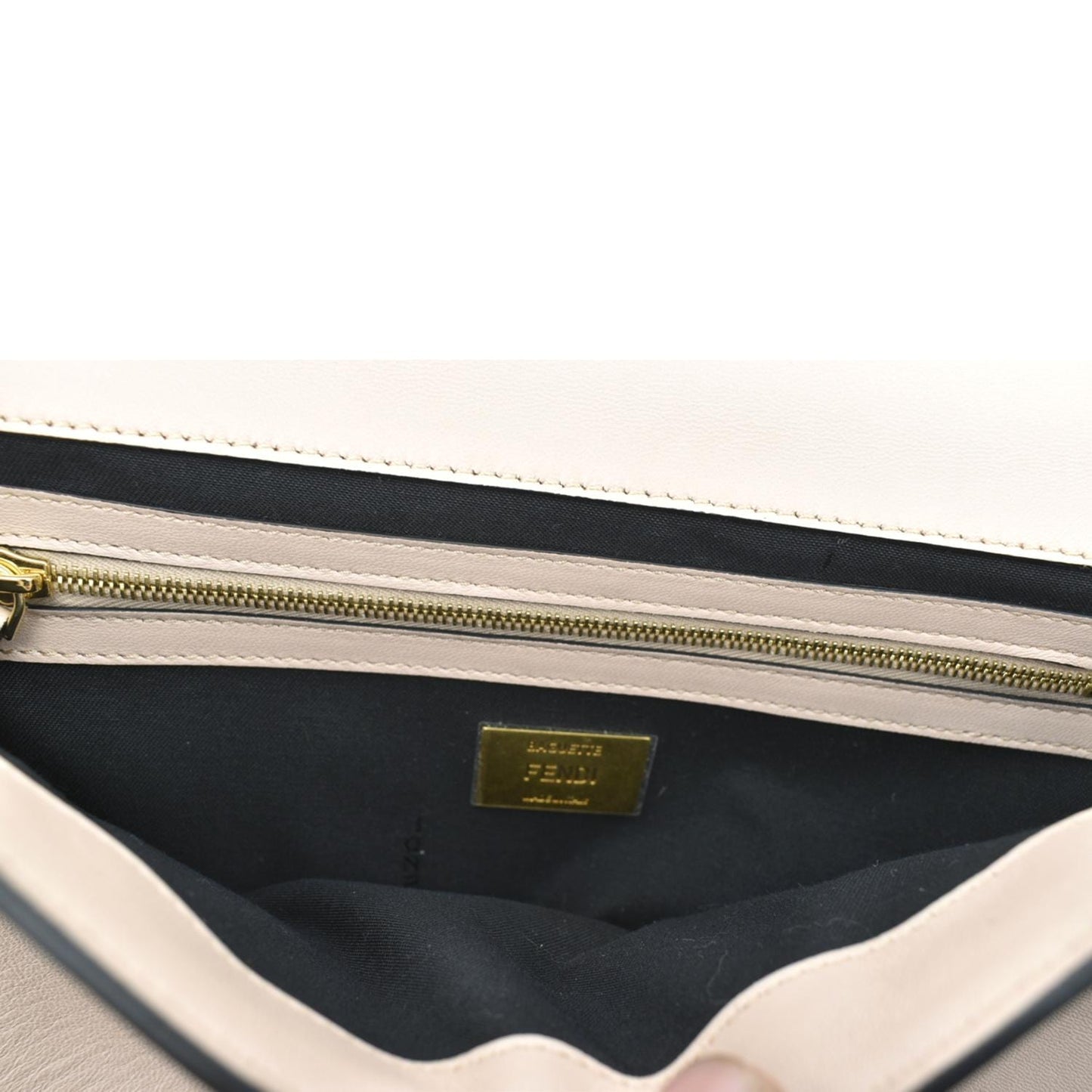 FENDI Baguette Medium Leather Chain Shoulder Bicolor Bag Pink
