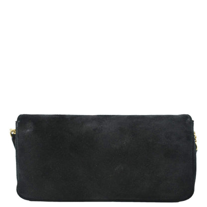 YVES SAINT LAURENT Kate Tassel Suede Crossbody Bag Black