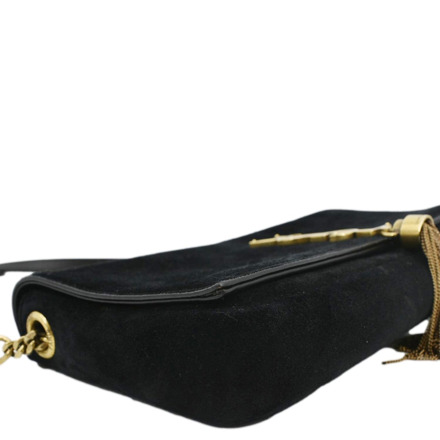 YVES SAINT LAURENT Kate Tassel Suede Crossbody Bag Black