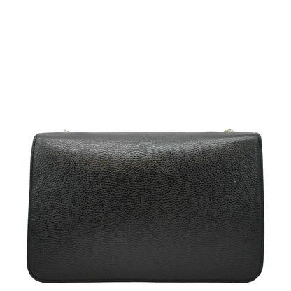 GUCCI Interlocking GG Leather Crossbody Bag Black 510303