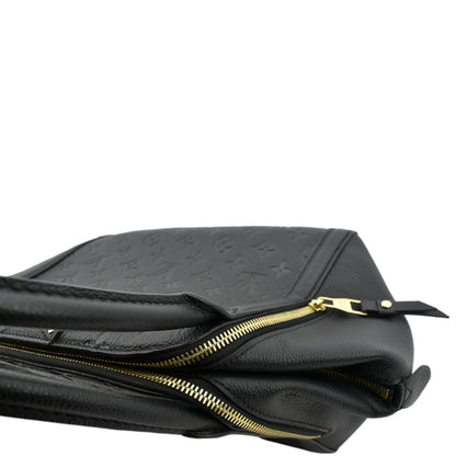 LOUIS VUITTON Marais MM Monogram Emperiente Satchel Bag Black