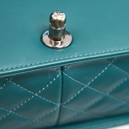 CHANEL LE BOY CHEVRON CALFSKIN PEACOCK GREEN