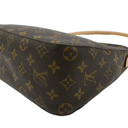 LOUIS VUITTON Looping MM Monogram Canvas Shoulder Bag Brown